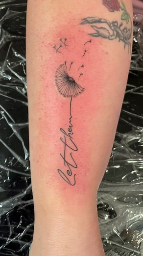 Let Them Tattoo: Meaningful Script and Dandelion Designs