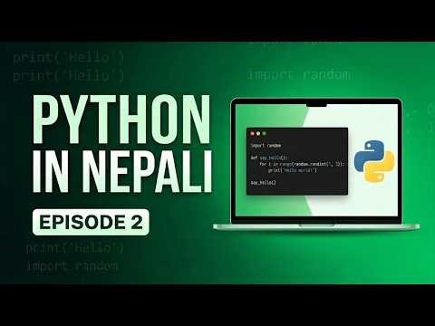 Python Tutorial for Beginners in Nepali | Ep 2: Print, Variables, Data Types & Operators