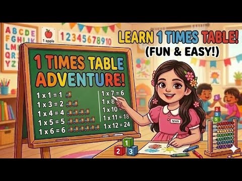 Multiply by 1 | Learn Multiplication | Numbers fun 1️⃣✖️table