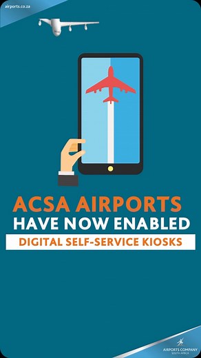 ACSA airports have digitally enabled self-service kiosks to facilitate faster, safer and more efficient movement of passengers. You can also check in via your mobile device. And with different check-in options, it makes it easier and more convenient #DankoACSA | Cape Town International Airport