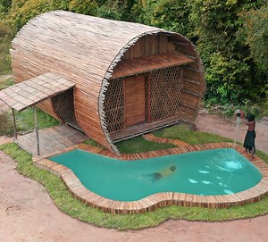 1M views · 10K reactions | Building Jungle Swimming Bamboo Viila | Primitive Survival Tool | Facebook