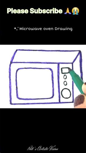 Microwave Oven Drawing #ytshorts #drawing #youtubeshorts #microwaveoven #microwave #oven