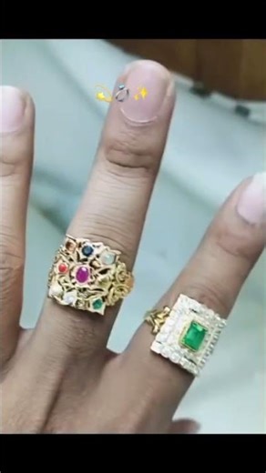 💎 Colorful Gemstone Ring Collection ✨ | Fancy Gold Ring Design #ringdesign #shorts