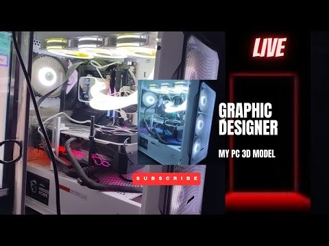 LIVE | My PC 3D Model in Blender | Graphic Designer Setup 🔥 | blender.art.2d.3d