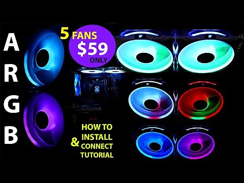 How to install and connect ARGB Fans Ft AsiaHorse fs9002