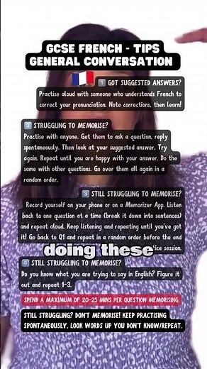 FRENCH GCSE | General Conversation Speaking Exam Tips (Day 8)