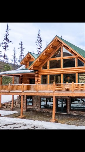 1.9K views · 78 reactions | Every Meadowlark Log Home is hand built to blend timeless craftsmanship with modern comfort. From the hand-peeled logs and striking designs, to the cozy interiors and personal touches, this home captures the heart of what we do at Meadowlark. - #loglodge #homebuilding #homesesign #homebuild #logcabin #loghome #cabinlife | Meadowlark Log Homes | Facebook