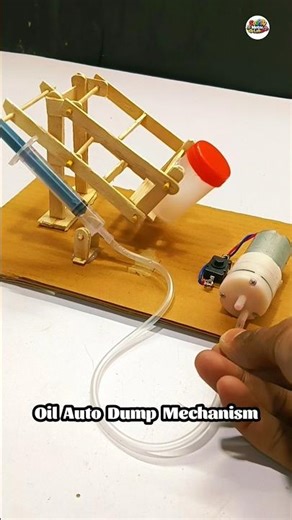 Oil Auto Dump Mechanism Using DC Motor | Smart Mechanical Project