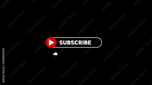 Subscribe Button Animation 4K – Social Media Call to Action. Channel Subscription Button Motion Graphic, Subscribe Notification Animation 4K.