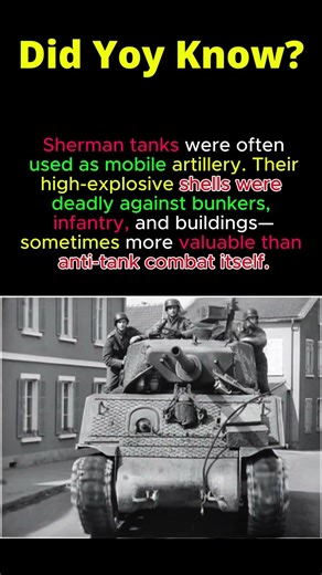 Sherman Tanks Were Used Like Mobile Artillery? #WW2Artillery #ShermanTank #DidYouKnow