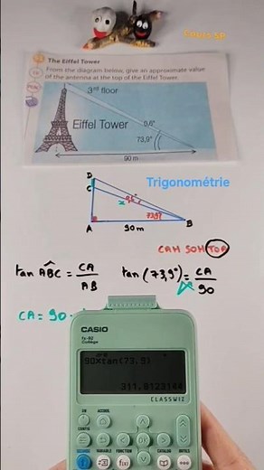 Trigonométrie Exercice 3ème #maths #pourtoi #shorts #trigo #trigonometry #fypシ #fyp #dnb #fy #math
