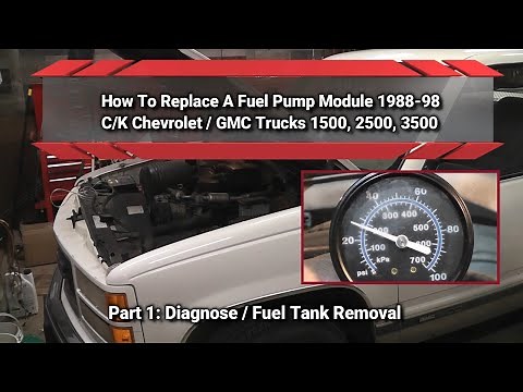 How To Replace A Fuel Pump | Pt1 Diagnose & Fuel Tank Removal Chevrolet GMC 5.7L Vortec Trucks