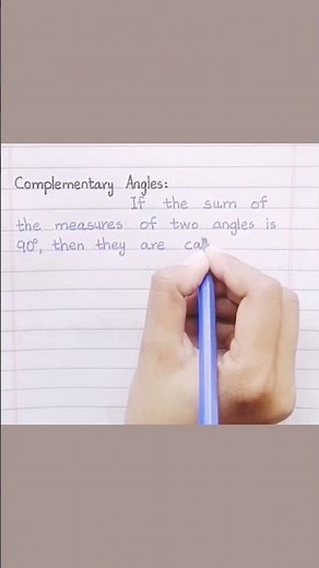 Define Complementary Angles #shorts