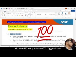 New Perspectives Excel 2019 | Module 7: End of Module Project 1 #Pierce Software #excelmodule7