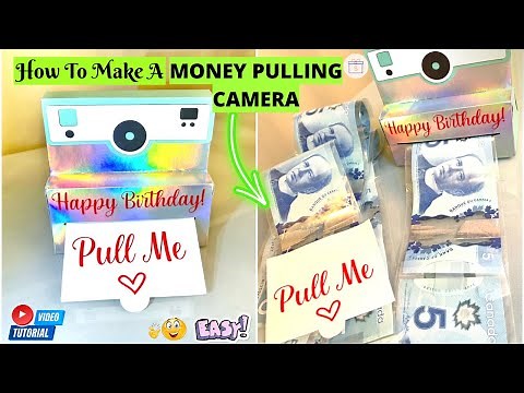 How To Make A Money Pulling Camera | Surprise Money Box | EASY | Step By Step | Cricut | DIY BY CES