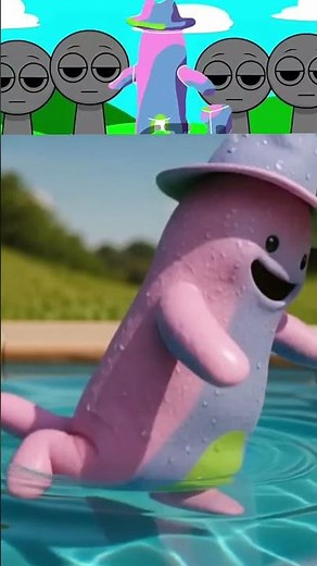 Sprunki_OC Bubble Buddy Swimming In Real Life#sprunki