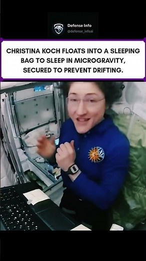 Sleeping in Space 😴🧑‍🚀 | Christina Koch Zero Gravity Routine