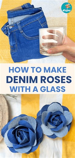 DIY Denim Rose | Easy Denim Crafts