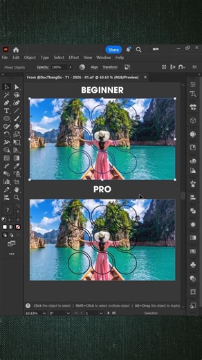 Clipping Mask Made Easy! Illustrator 2026 Multiple Shapes Quick Tricks #adobeillustrator #tutorial