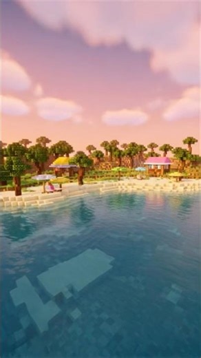 Minecraft beach scene 3 #shorts #minecraft #beach #minecraftbeach #beachscene #minecraftscene