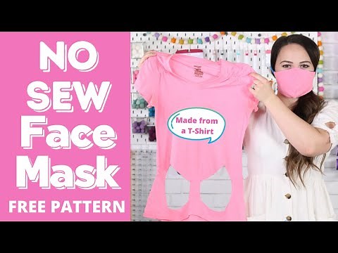 NO-SEW Face Mask From a T-Shirt! Sweet Red Poppy