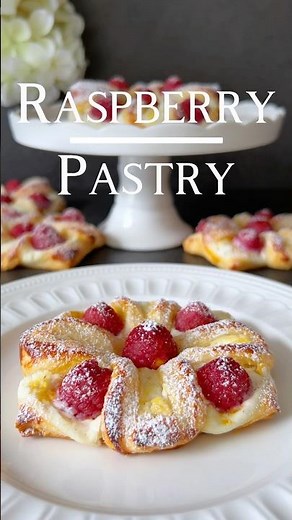 Raspberry Pastry Recipe 🤍