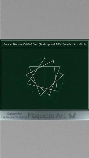 How to Draw a Thirteen Pointed Star -Tridecagram (13/2 -13/3 -13/4 -13/5 and 13/6)#sacredgeometry