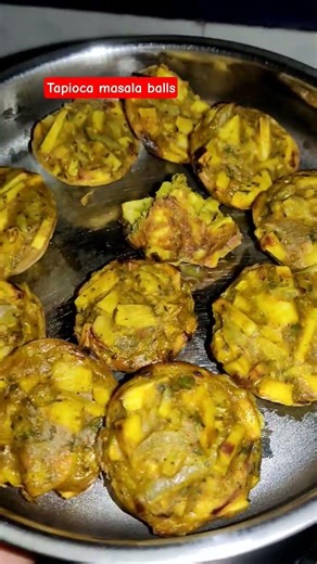 Variety Tapioca masala ball Recipe #shorts #Tapioca #snacks