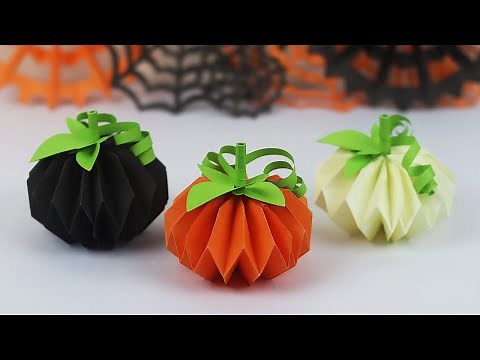 Origami Pumpkin | Halloween Craft | How To Make Halloween Paper Pumpkin | Halloween Decorations