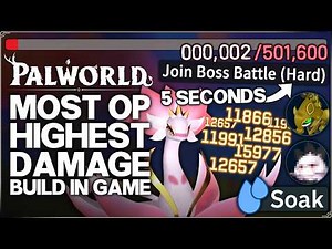 Palworld 1.0 - New Best HIGHEST DAMAGE Build Found - OP Status Combo Deletes Hard Mode Tower Guide!