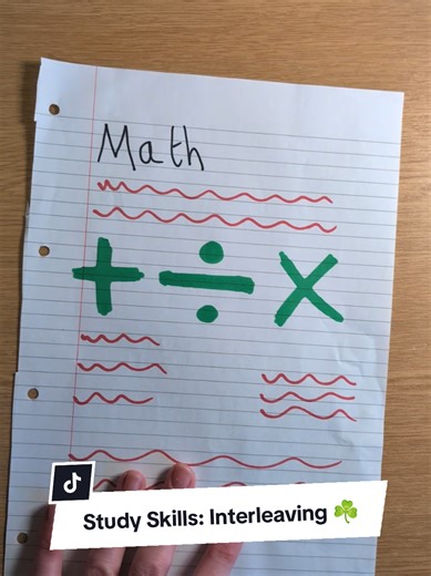How to Interleave ☘️ 1) If revising more than one topic 2) Split your topics into A, B, C etc 3) Study a small amount of A, then B, then C 4) Repeat until all points have been covered. #study #studytok #university #uni #studymethod