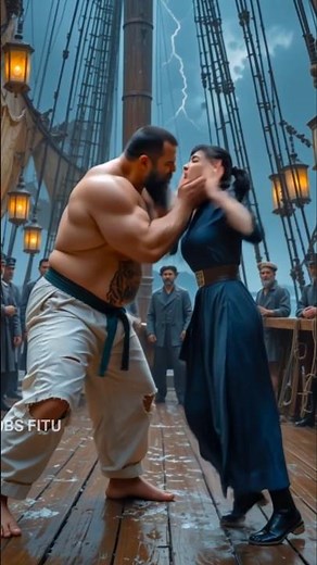 This Fight Perform In Boat, Where Kung Fu Girl Takes This #kungfu #fight #boxing #ai #mma