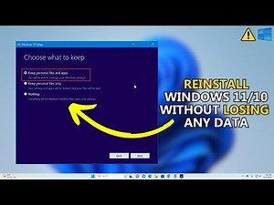 How To Reinstall Windows 11/10 Without Losing Apps, Data Or Files (2024)