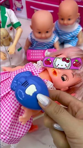 Satisfying With Unboxing Doll First Aid Toys, ASMR Video #shorts