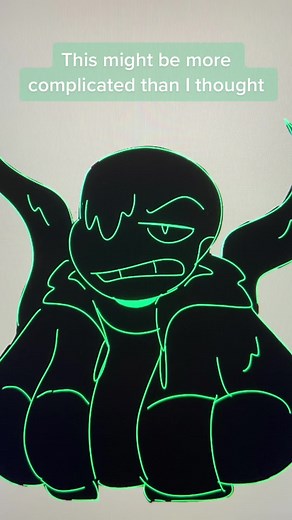 Creative Undertale AU Art Process | Platonic Sanses and Nightmaresans Design