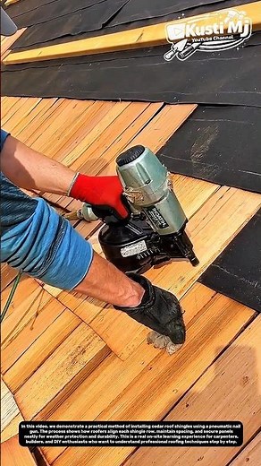 Installing Cedar Roof Shingles with a Pneumatic Nailer | Precision Roofing Tutorial.