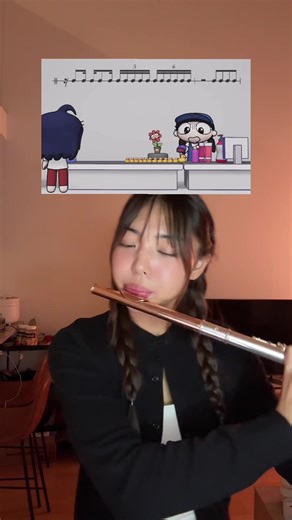 Rhythm challenge but it gets harder 🥵 #flute #musician #cover | flute