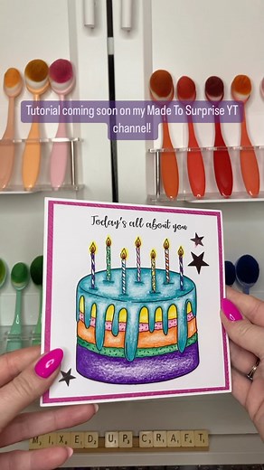 Hi everyone, here’s a Double Wiper Pop-Up Book card I made for the recent launch. Tutorials are already up on my MTS YT channel with the tutorial for this card coming soon! #popupwiperbook #wipercards #birthdaycards #kineticcards #popupcards #madetosurprise #craftstash #cardmaking #papercrafts | Mixed Up Craft