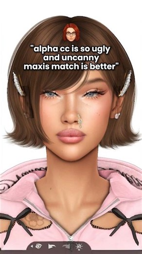 alpha or maxis match cc? #thesims4 #sims4 #shorts