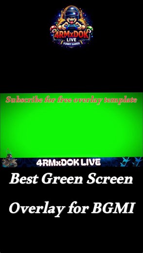 Green screen overlay for BGMI PUBG | 4RMxDOKLIVE #shorts #youtubeshorts