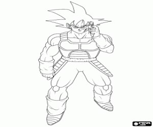 The father of Goku, Bardock coloring page printable game