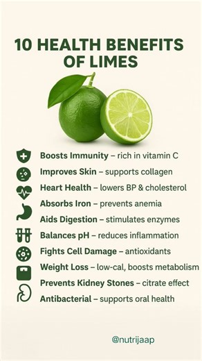 Benefits of lime #facts #health #nutrition #lifestyle #food