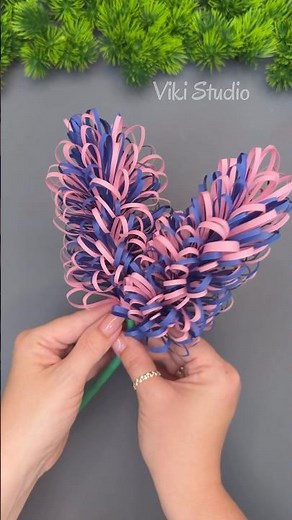 How to Make Paper Lavender Flowers ✂️ Easy DIY Bouquet #DIY #giftideas #shorts