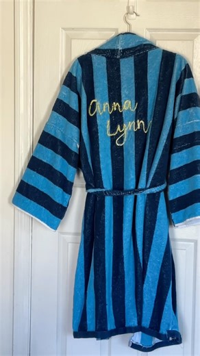Easy towel robe diy even for a very beginner seamstress like me ￼#sewing