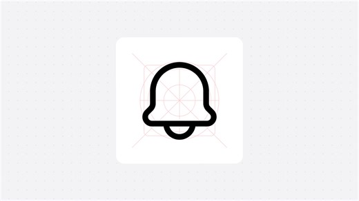 This is how an icon is born Learn how to design the Notification icon in 4 styles. | Hugeicons