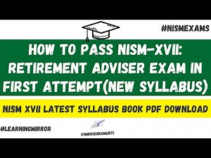 How to Pass NISM-XVII: Retirement Examination Exam | Jobs after NISM Retirement Adviser Examination