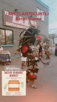 Aztec dancers at #seattledrumschool #indigenouspeoplesday by ‪@FriendsofGeorgetownHistory‬