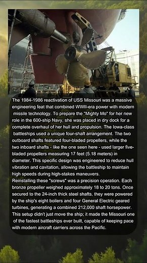 USS MISSOURI’S MASSIVE PROPELLER ⚓