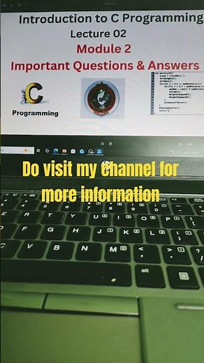 Important questions and answers from Module 2 | C programming lecture videos |VTU KTU Anna Universi