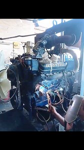 This is a Detroit Diesel engine. This engine has been repaired and this engine will be installed in a new chassis, so the legs are being modified. | Cummins BD